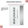 Debonaire 2 Urban Style Composite Front Door Set with Single Side Screen - Central Jet Glass - Shown in White