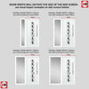 Debonaire 2 Urban Style Composite Front Door Set with Single Side Screen - Central Jet Glass - Shown in White