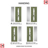 Debonaire 2 Urban Style Composite Front Door Set with Single Side Screen - Central Kupang Green Glass - Shown in Reed Green