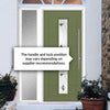 Debonaire 2 Urban Style Composite Front Door Set with Single Side Screen - Central Kupang Green Glass - Shown in Reed Green