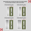 Debonaire 2 Urban Style Composite Front Door Set with Single Side Screen - Central Kupang Green Glass - Shown in Reed Green