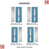 Debonaire 2 Urban Style Composite Front Door Set with Single Side Screen - Central Sandblast Ellie Glass - Shown in Pastel Blue