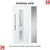 Debonaire 2 Urban Style Composite Front Door Set with Single Side Screen - Central Sandblast Ellie Glass - Shown in Pastel Blue