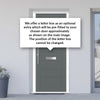 Aruba 1 Urban Style Composite Front Door Set with Linear Glass - Shown in Mouse Grey