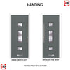 Firenza 3 Urban Style Composite Front Door Set with Central Barite Glass - Shown in Mouse Grey