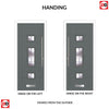 Firenza 3 Urban Style Composite Front Door Set with Central Barite Glass - Shown in Mouse Grey