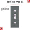 Firenza 3 Urban Style Composite Front Door Set with Central Barite Glass - Shown in Mouse Grey