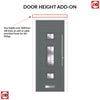 Firenza 3 Urban Style Composite Front Door Set with Central Barite Glass - Shown in Mouse Grey