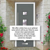 Firenza 3 Urban Style Composite Front Door Set with Central Barite Glass - Shown in Mouse Grey