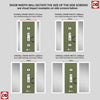 Firenza 3 Urban Style Composite Front Door Set with Double Side Screen - Central Kupang Black Glass - Shown in Reed Green