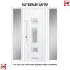 Firenza 3 Urban Style Composite Front Door Set with Double Side Screen - Central Roma Glass - Shown in Black
