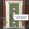Firenza 3 Urban Style Composite Front Door Set with Central Kupang Black Glass - Shown in Reed Green