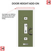 Firenza 3 Urban Style Composite Front Door Set with Central Kupang Black Glass - Shown in Reed Green