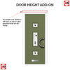 Firenza 3 Urban Style Composite Front Door Set with Central Kupang Black Glass - Shown in Reed Green