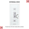 Firenza 3 Urban Style Composite Front Door Set with Central Kupang Black Glass - Shown in Reed Green