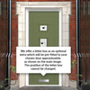 Firenza 3 Urban Style Composite Front Door Set with Central Kupang Black Glass - Shown in Reed Green