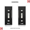 Firenza 3 Urban Style Composite Front Door Set with Central Roma Glass - Shown in Black