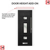 Firenza 3 Urban Style Composite Front Door Set with Central Roma Glass - Shown in Black