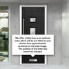 Firenza 3 Urban Style Composite Front Door Set with Central Roma Glass - Shown in Black