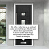 Firenza 3 Urban Style Composite Front Door Set with Central Roma Glass - Shown in Black
