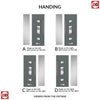 Firenza 3 Urban Style Composite Front Door Set with Single Side Screen - Central Barite Glass - Shown in Mouse Grey