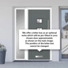 Firenza 3 Urban Style Composite Front Door Set with Single Side Screen - Central Barite Glass - Shown in Mouse Grey