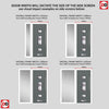 Firenza 3 Urban Style Composite Front Door Set with Single Side Screen - Central Barite Glass - Shown in Mouse Grey