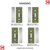 Firenza 3 Urban Style Composite Front Door Set with Single Side Screen - Central Kupang Black Glass - Shown in Reed Green