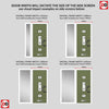 Firenza 3 Urban Style Composite Front Door Set with Single Side Screen - Central Kupang Black Glass - Shown in Reed Green