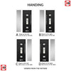 Firenza 3 Urban Style Composite Front Door Set with Single Side Screen - Central Roma Glass - Shown in Black