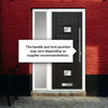 Firenza 3 Urban Style Composite Front Door Set with Single Side Screen - Central Roma Glass - Shown in Black