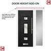 Firenza 3 Urban Style Composite Front Door Set with Single Side Screen - Central Roma Glass - Shown in Black