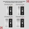 Firenza 3 Urban Style Composite Front Door Set with Single Side Screen - Central Roma Glass - Shown in Black