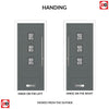 Aruba 3 Urban Style Composite Front Door Set with Central Matisse Glass - Shown in Mouse Grey