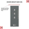 Aruba 3 Urban Style Composite Front Door Set with Central Matisse Glass - Shown in Mouse Grey