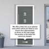 Aruba 3 Urban Style Composite Front Door Set with Central Matisse Glass - Shown in Mouse Grey