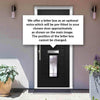 Seville 2 Urban Style Composite Front Door Set with Barite Glass - Shown in Black