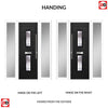 Seville 2 Urban Style Composite Front Door Set with Double Side Screen - Barite Glass - Shown in Black