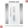 Seville 2 Urban Style Composite Front Door Set with Double Side Screen - Pusan Glass - Shown in Slate Grey