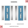 Seville 2 Urban Style Composite Front Door Set with Double Side Screen - Mirage Glass - Shown in Pastel Blue