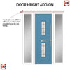 Seville 2 Urban Style Composite Front Door Set with Double Side Screen - Mirage Glass - Shown in Pastel Blue