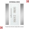 Seville 2 Urban Style Composite Front Door Set with Double Side Screen - Mirage Glass - Shown in Pastel Blue