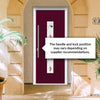 Seville 2 Urban Style Composite Front Door Set with Kupang Red Glass - Shown in Purple Violet