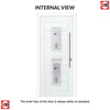 Seville 2 Urban Style Composite Front Door Set with Kupang Red Glass - Shown in Purple Violet