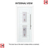 Seville 2 Urban Style Composite Front Door Set with Kupang Red Glass - Shown in Purple Violet
