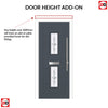 Seville 2 Urban Style Composite Front Door Set with Pusan Glass - Shown in Slate Grey