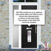 Seville 2 Urban Style Composite Front Door Set with Single Side Screen - Barite Glass - Shown in Black