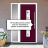 Seville 2 Urban Style Composite Front Door Set with Single Side Screen - Kupang Red Glass - Shown in Purple Violet