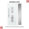 Seville 2 Urban Style Composite Front Door Set with Single Side Screen - Kupang Red Glass - Shown in Purple Violet