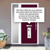 Seville 2 Urban Style Composite Front Door Set with Single Side Screen - Kupang Red Glass - Shown in Purple Violet